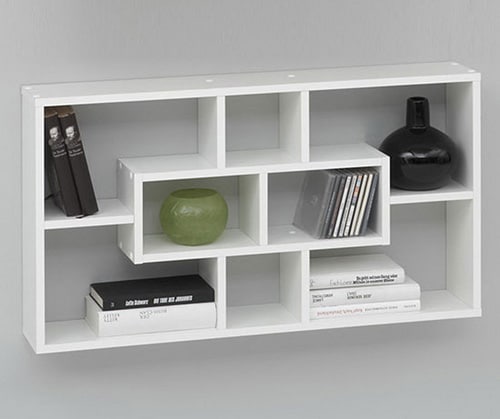 Biela polička na stenu