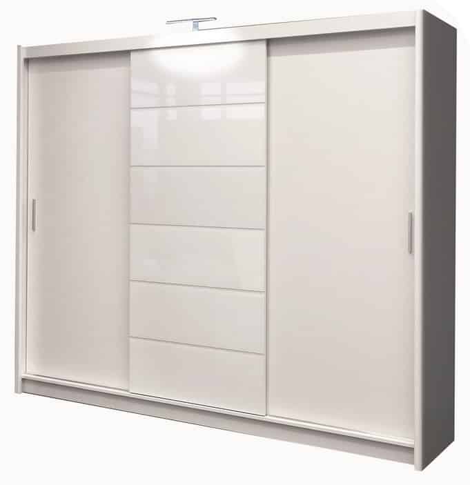 Biela šatníková skriňa