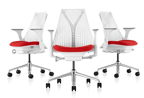 Biele kancelárke kreslo - sieťové operadlo