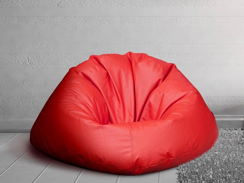 Červený sedací vak