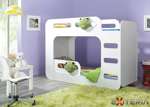 Detská poschodová posteľ - biela