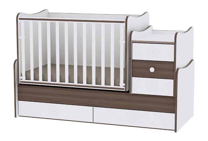 Detská postieľka s prebaľovacím pultom