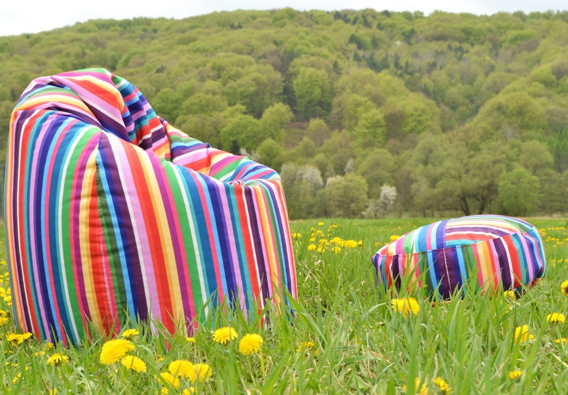 Dúhový sedací vak