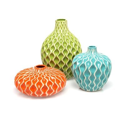 Farebne keramicke vazy