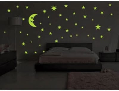 Svietiaca tapeta - mesiac a hviezdy