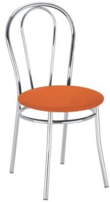 Jednoduchá kovová jedálenská stolička