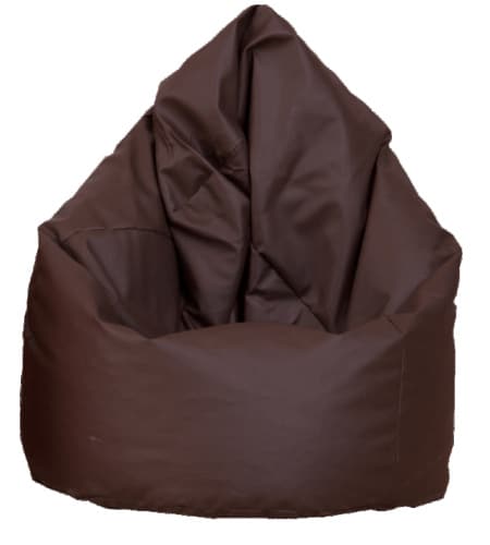 Hnedý kožený sedací vak