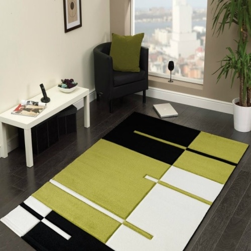 Kusový koberec - zelený