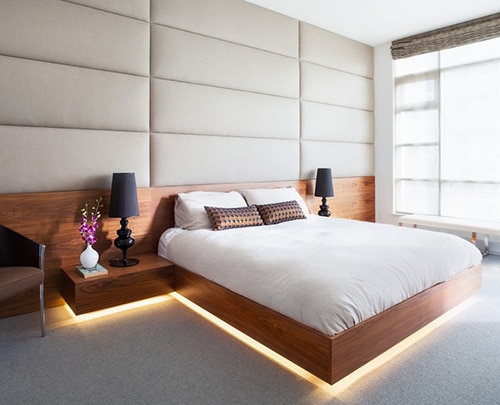 Luxusná posteľ s osvetlením