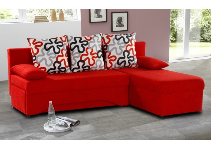 Malá rohová sedačka - červená