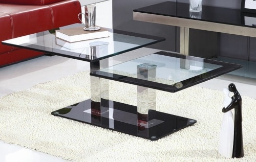 Moderný konferenčný stolík zo skla