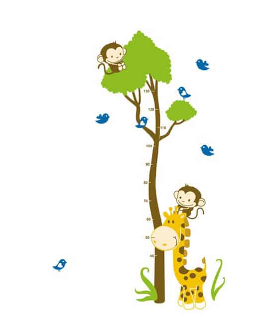 Samolepka na stenu - meter so zvieratkami