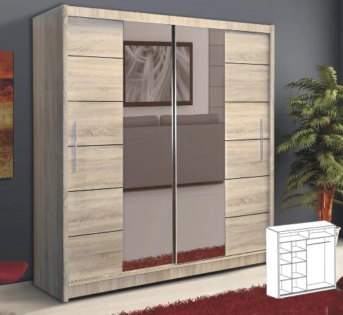 Šatníková skriňa s vešiakovou tyčou