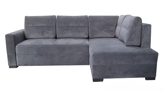 Sivá rohová sedačka