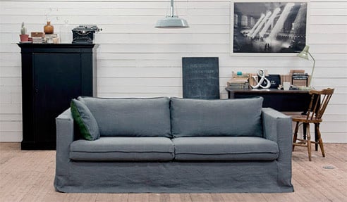 Sivy potah na sedacku