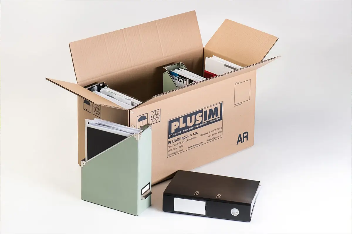Sťahovanie kancelárií v krabiciach