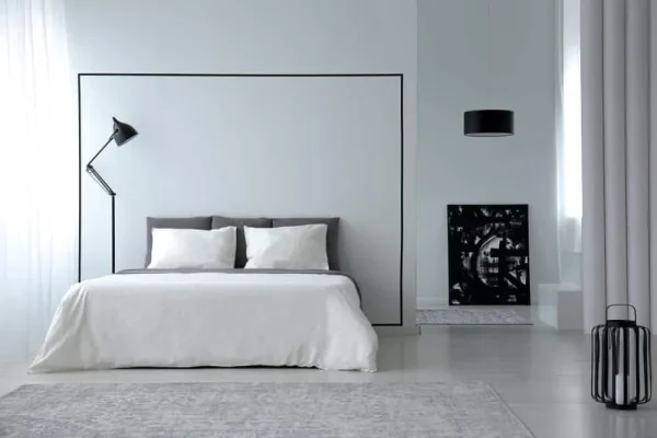 Škandinávska minimalistická spálňa