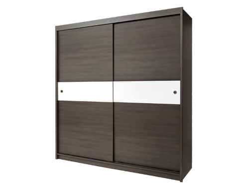 Tmavá šatníková skriňa