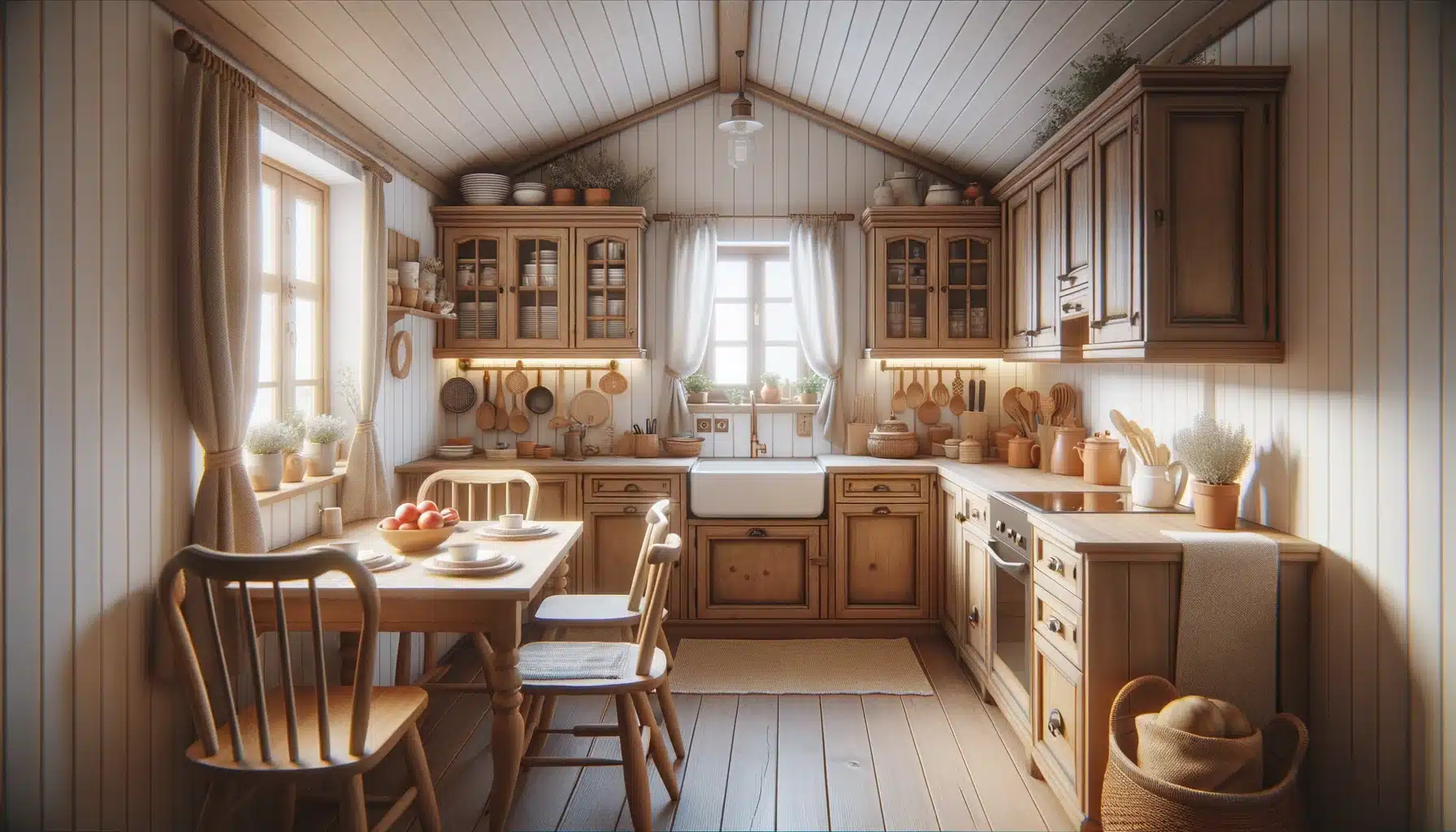 Tradičná drevená kuchyňa