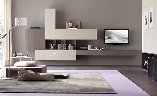 Závesná obývacia stena